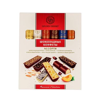 Ассорти "Красное". Шоколадные конфеты (6 видов) с начинками
