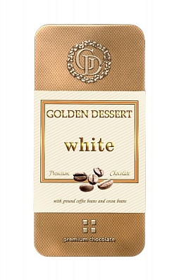 Белый с молотыми кофейными зернами и какао-бобами