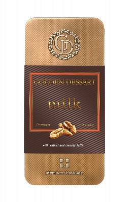 Молочный с грецким орехом и хрустящими шариками