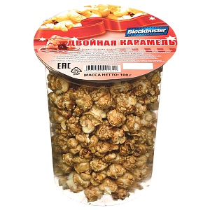 Воздушная кукуруза попкорн т.м. Blockbuster«Двойная карамель»-карамелизованная, 100г