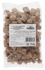 Сахар тростниковый коричневый нерафинированный кусковой, 800г