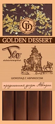  Шоколад из горького шоколада 72% какао-продуктов и молочного шоколада с абрикосом (вкус Австрии)